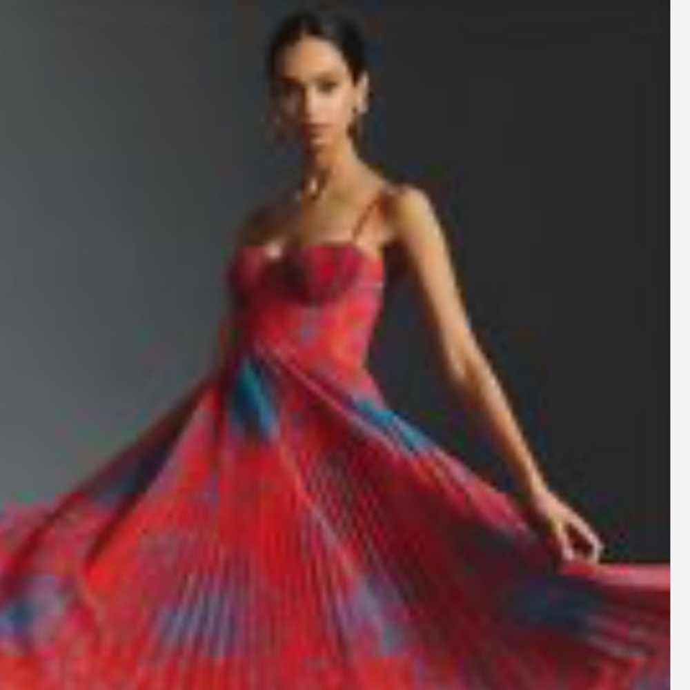 Anthropologie Hutch Pleated Tulle Sweetheart Dress. - Picture 2 of 7